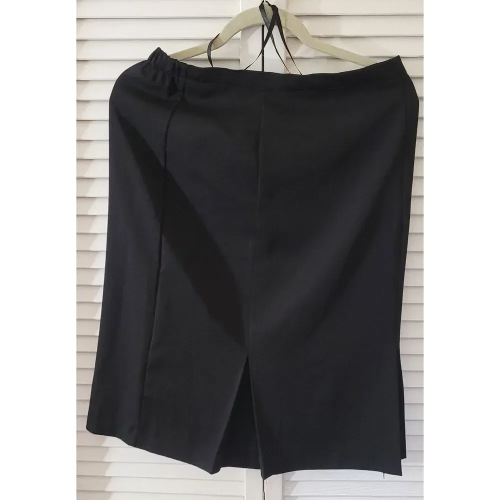 Kasper Black Pleated Trumpet Mermaid Career Skirt Size 10